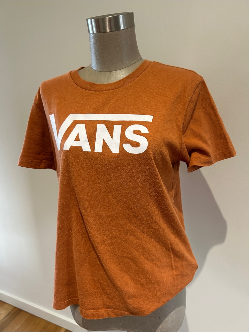 Vans Women's Rust Orange Short Sleeve Logo Tee